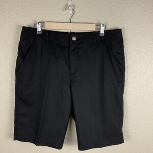 Puma Golf Shorts Mens 32 Black Flat Front Stretch Performance Lightweight Casual